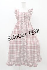 FLC / 皆方由衣コラボ/チェックフリルジャンパースカート 150cm レッド H-25-12-04-1042-0-OP-NS-ZH