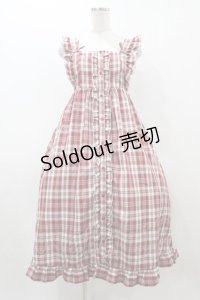 FLC / 皆方由衣コラボ/チェックフリルジャンパースカート 150cm レッド H-25-12-04-1042-0-OP-NS-ZH
