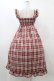画像2: FLC / 皆方由衣コラボ/チェックフリルジャンパースカート 150cm レッド H-25-12-04-1042-0-OP-NS-ZH (2)