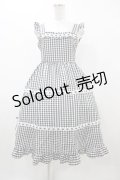 Cherirulu Chocola / ギンガムチェックジャンパースカート S ブラック H-25-12-04-1044-0-OP-NS-ZH