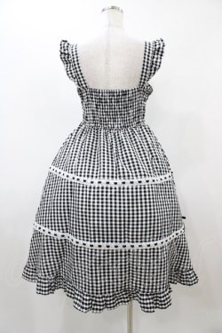 画像2: Cherirulu Chocola / ギンガムチェックジャンパースカート S ブラック H-25-12-04-1044-0-OP-NS-ZH