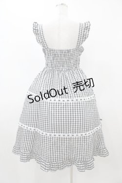 画像2: Cherirulu Chocola / ギンガムチェックジャンパースカート S ブラック H-25-12-04-1044-0-OP-NS-ZH