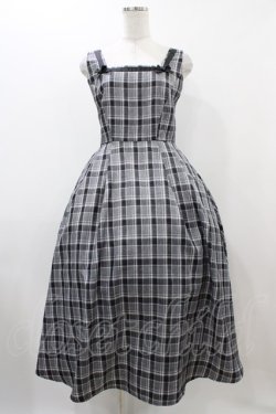 画像1: m petit by misako / AMCHKスクエアネックジャンパースカート S グレー H-25-12-04-1045-LO-OP-NS-ZH