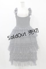 FLC / チュールワンピース M グレー H-25-12-04-1046-0-OP-NS-ZH