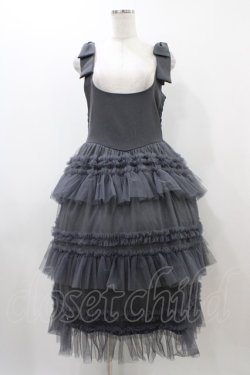 画像1: FLC / チュールワンピース M グレー H-25-12-04-1046-0-OP-NS-ZH