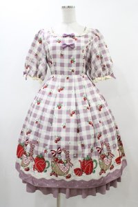 axes femme kawaii / ベリーズピクニックワンピース M ラベンダー H-25-12-04-1049-AX-OP-NS-ZH