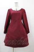 Amavel / フリル襟ワンピース Free ボルドー H-25-12-04-1050-CA-OP-NS-ZH