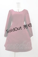 Amavel / フリル襟ワンピース Free ボルドー H-25-12-04-1050-CA-OP-NS-ZH