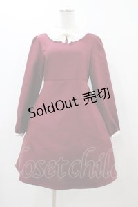 Amavel / フリル襟ワンピース Free ボルドー H-25-12-04-1050-CA-OP-NS-ZH