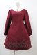 画像1: Amavel / フリル襟ワンピース Free ボルドー H-25-12-04-1050-CA-OP-NS-ZH (1)