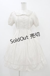 Amavel / ギンガムチェックセーラーワンピース Free アイボリー H-25-12-04-1051-CA-OP-NS-ZH