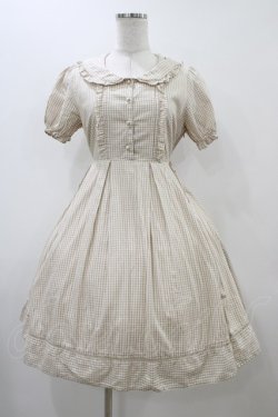 画像1: Amavel / ギンガムチェックセーラーワンピース Free アイボリー H-25-12-04-1051-CA-OP-NS-ZH