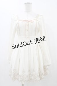 LIZ LISA / トゥーシューズ刺繍ワンピース Free オフホワイト H-25-12-04-1054-LO-OP-NS-ZH
