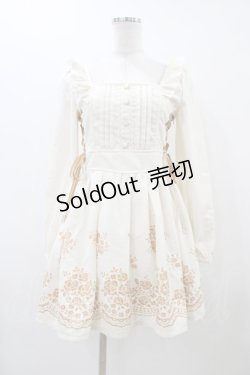 画像1: LIZ LISA / フロッキ‐プリントワンピース Free オフ/ブラウン H-25-12-04-1055-LO-OP-NS-ZH