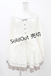 LIZ LISA / はしごレースニットワンピース Free オフ/ブラウン H-25-12-04-1056-LO-OP-NS-ZH