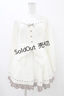 画像1: LIZ LISA / はしごレースニットワンピース Free オフ/ブラウン H-25-12-04-1056-LO-OP-NS-ZH