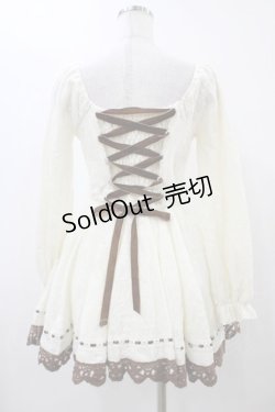 画像2: LIZ LISA / はしごレースニットワンピース Free オフ/ブラウン H-25-12-04-1056-LO-OP-NS-ZH