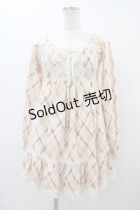 LIZ LISA / チェックワンピース Free ピンク H-25-12-04-1057-LO-OP-NS-ZH