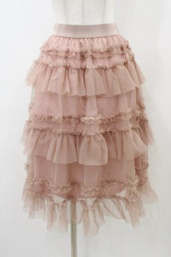 画像1: FLC / 星名桜子 チュールスカート S ピンク H-25-12-04-1060-0-SK-NS-ZH