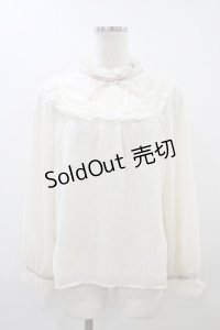 axes femme POETIQUE / ヨーク切替シフォンプルオーバー M アイボリー H-25-12-04-1062-AX-TO-NS-ZH