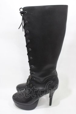 画像2: ALICE and the PIRATES / A/Pレースアップロングブーツ L/約24cm〜24.5cm ブラック H-25-12-04-1001-PA-SH-NS-ZH