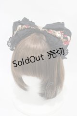 ALICE and the PIRATES / いばらうさぎのペイサージュ柄カチューシャ  ブラック H-25-12-04-1006-PA-AC-NS-ZH