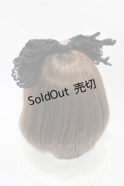 画像2: ALICE and the PIRATES / いばらうさぎのペイサージュ柄カチューシャ  ブラック H-25-12-04-1006-PA-AC-NS-ZH