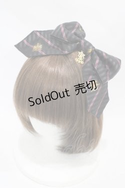 画像1: ALICE and the PIRATES / The Wizarding platform〜蒸気機関と霧の街の幻〜柄カチューシャ  ブラック H-25-12-04-1008-PA-AC-NS-ZH