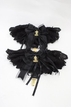 画像1: ALICE and the PIRATES / レナの靴下留め  ブラック H-25-12-04-1011-PA-ZA-NS-ZH