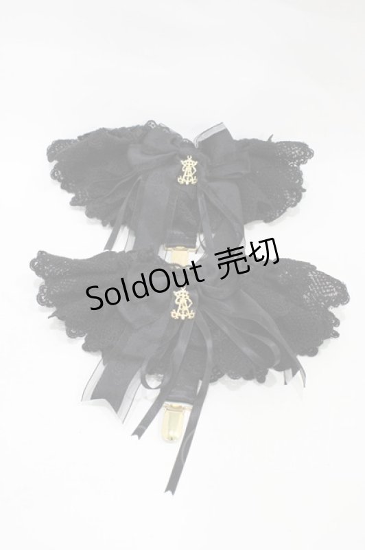 画像1: ALICE and the PIRATES / レナの靴下留め  ブラック H-25-12-04-1011-PA-ZA-NS-ZH (1)