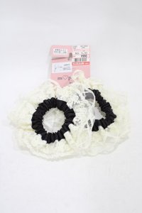 m petit by misako / AMレース2Pシュシュ  ブラック H-25-12-04-1013-LO-ZA-NS-ZH