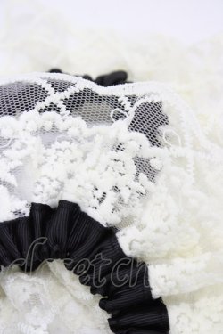 画像2: m petit by misako / AMレース2Pシュシュ  ブラック H-25-12-04-1013-LO-ZA-NS-ZH