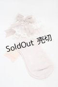 LIZ LISA / ハートリボンクルー丈ソックス  ピンク H-25-12-04-1015-LO-ZA-NS-ZH