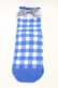 画像1: Angelic Pretty / Lovelyギンガムクルー丈ソックス  ブルー H-25-12-04-1019-AP-ZA-NS-ZH (1)