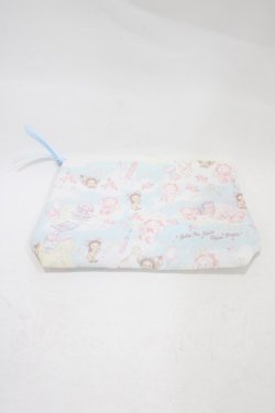 画像1: BABY,THE STARS SHINE BRIGHT / くみゃちゃんのキラキラコスメ柄ポーチ  サックス H-25-12-04-1022-BA-ZA-NS-ZH