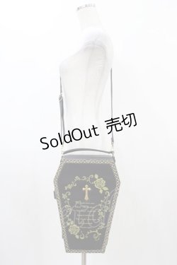 画像1: ALICE and the PIRATES / 棺型トランクポシェット  ブラック/ゴールド H-25-12-04-1026-PA-BG-NS-ZH