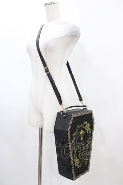 画像2: ALICE and the PIRATES / 棺型トランクポシェット  ブラック/ゴールド H-25-12-04-1026-PA-BG-NS-ZH