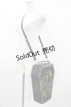 画像2: ALICE and the PIRATES / 棺型トランクポシェット  ブラック/ゴールド H-25-12-04-1026-PA-BG-NS-ZH