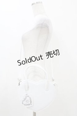 画像1: BABY,THE STARS SHINE BRIGHT / エナメルハートBag  ホワイト H-25-12-04-1028-BA-BG-NS-ZH