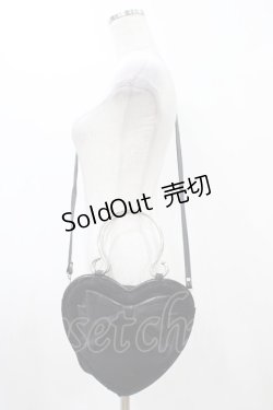 画像1: BABY,THE STARS SHINE BRIGHT / リボンハートバッグ  ブラック/ブラック H-25-12-04-1031-BA-BG-NS-ZH