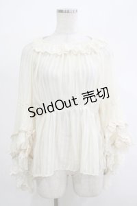 Infanta（海外ロリータブランド） / ストライプシフォンブラウス Free アイボリー H-25-12-04-058-LO-BL-NS-ZH