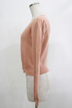 画像2: Amavel / 透かしカーディガン Free ピンク H-25-12-04-063-CA-TO-NS-ZH