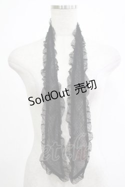 画像1: PINK HOUSE CHELSEA / ドットチュールリボン  ブラック H-25-12-04-070-EL-ZA-NS-ZH