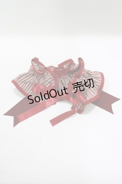 画像2: ALICE and the PIRATES / ストライプフリルチョーカー  ボルドー H-25-12-04-074-PA-AC-NS-ZH