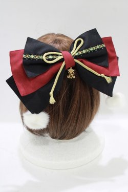 画像1: ALICE and the PIRATES / 天狗のポンポンリボン  ブラック H-25-12-04-078-PA-AC-NS-ZH