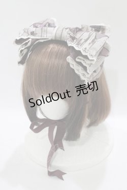 画像1: ALICE and the PIRATES / Quiet toys room〜あの子と遊んだあの日々を〜柄リボンヘッドドレス  パープル H-25-12-04-079-PA-AC-NS-ZH