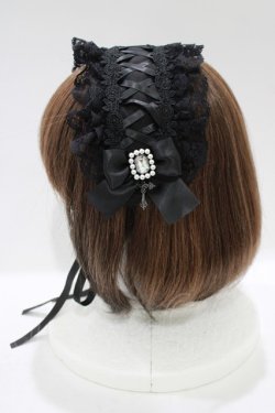 画像2: NOEMIE / ローズレースゴシックヘッドドレス  ブラック H-25-12-04-083-LO-AC-NS-ZH