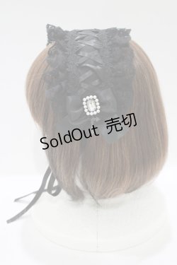 画像2: NOEMIE / ローズレースゴシックヘッドドレス  ブラック H-25-12-04-083-LO-AC-NS-ZH