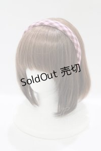 an another angelus / レトロギンガムカチューシャ  ピンク H-25-12-04-084-CA-AC-NS-ZH