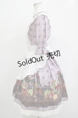 画像2: ALICE and the PIRATES / 秘密の冒険と幸せのワイナリー柄ワンピース Free パープル H-25-12-04-008-PA-OP-NS-ZH